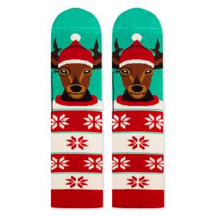 Șosete de Crăciun din Bambus cu Rudolf