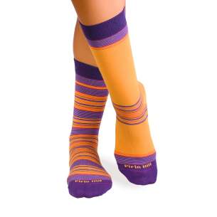 Șosete Fine din Bambus cu Dungi - Galben