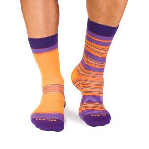 Șosete Fine din Bambus cu Dungi - Galben