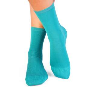 Chaussettes Bambou fin Turquoise clair