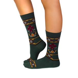 Șosete din Lână MERINO ETHNO - Verde