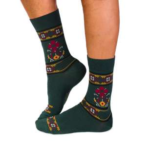 Șosete din Lână MERINO ETHNO - Verde