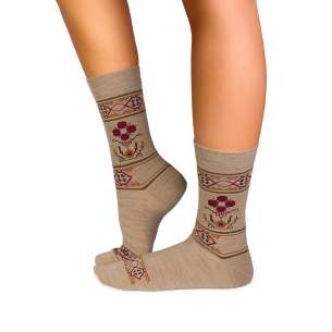 Șosete din Lână MERINO ETHNO - Bej