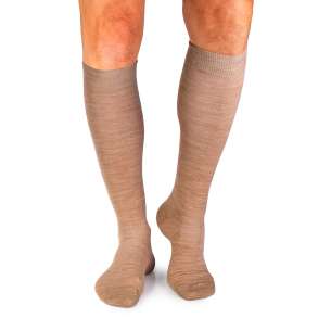 3/4 Фини Вълнени чорапи - Бежов