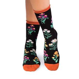 Chaussettes Coton fin Herbes Noir