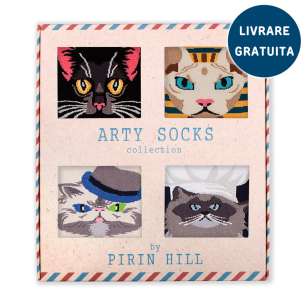 Cutie cu 4 perechi de șosete Arty Socks Pisici