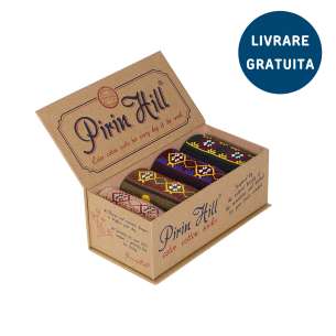 Cutie cu 4 perechi de șosete din Lână cu Motive Tradiționale