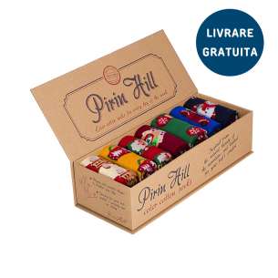 Cutie Lux cu 7 perechi de șosete din Bumbac Crăciun