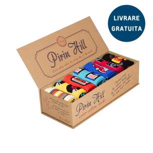 Cutie Lux cu 7 perechi de șosete din Bumbac Retro