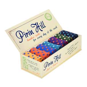 Κουτί Πολυτελείας με 7 ζευγάρια κάλτσες από Μπαμπού με Πουά AW19