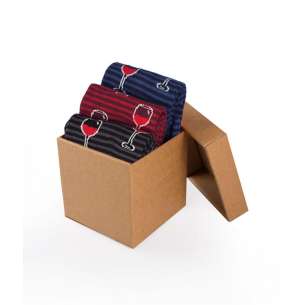 Coffret de 3 paires de Chaussettes Coton Vin