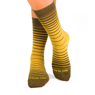 Șosete din Bambus Grad Lines - Lime-Kaki