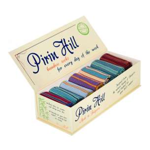 Cutie Lux cu 7 perechi de șosete din Bambus cu Dungi