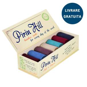 Cutie Lux cu 7 perechi de șosete din Bambus Fin