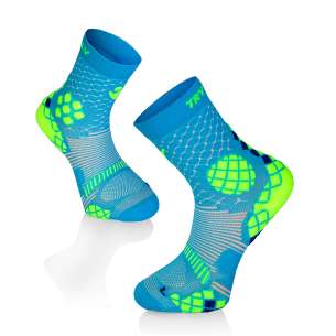 Chaussettes Compression Turquoise - Jaune