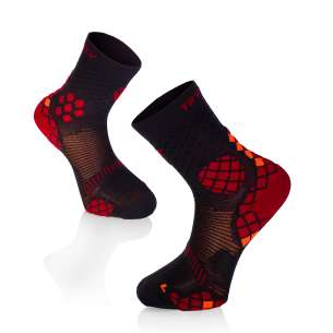 Chaussettes Compression Anthracite - Rouge